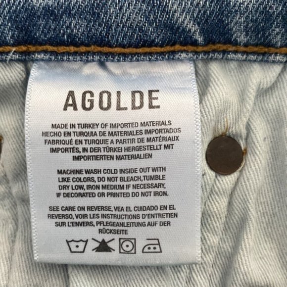 ❗️SOLD❗️Agolde Nico Distressed High Rise Nico High Rise Slim Fit Jeans Size 31 - Picture 11 of 13